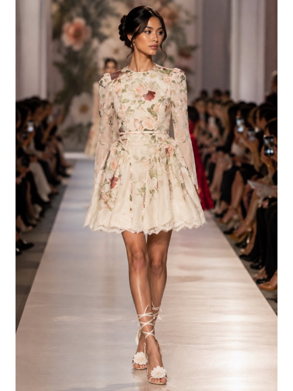 Zimmermann Hypnotic floral linen and silk minidress Size S NEW